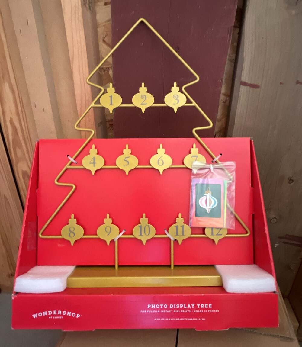 Wondershop Gold Metal Photo Display Tree Advent Calendar